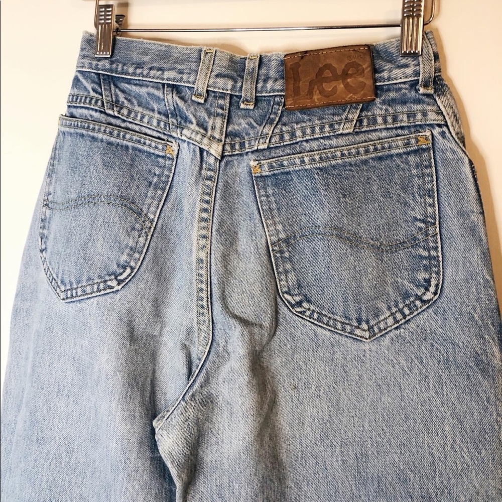 ✿ Rare Vintage Lee Rider Light Wash High Waist Straight Leg Jeans Size 24